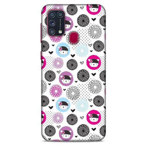 Lopard Samsung Galaxy M31 Uyumlu Kılıf Kediler (1) Kılıfı Mavi Pembe