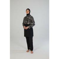 Estiva 26970 Siyah Lineer Tam Kapalı Croplu Pantolonlu Tesettür Mayo