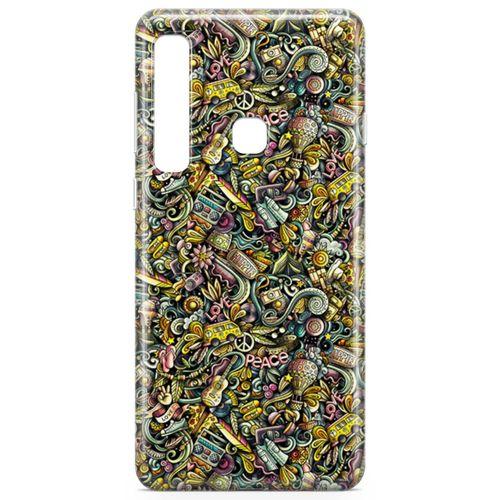 Samsung Galaxy A9 2018 Kılıf Şapka Eldiven Doodle Arka Kapak Koruma Desenli Full Koruyucu