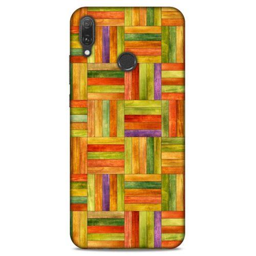 Lopard Huawei Y9 2019 Uyumlu Kılıf Wood'X (50) Shockproof Kılıf Desenli