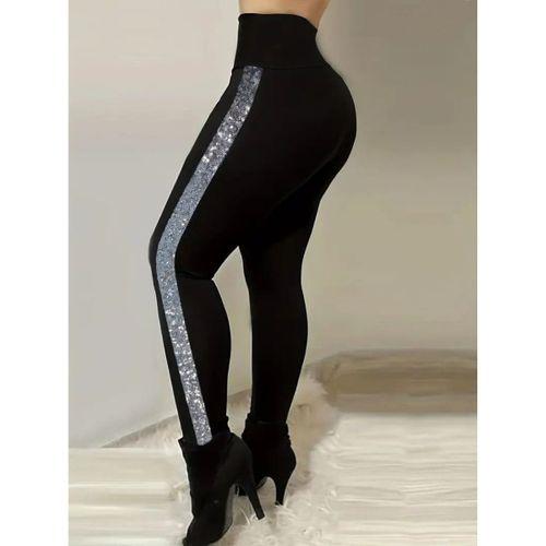 Kadın Yüksek Bel Yan şerit Detaylı Dalgıç Tayt