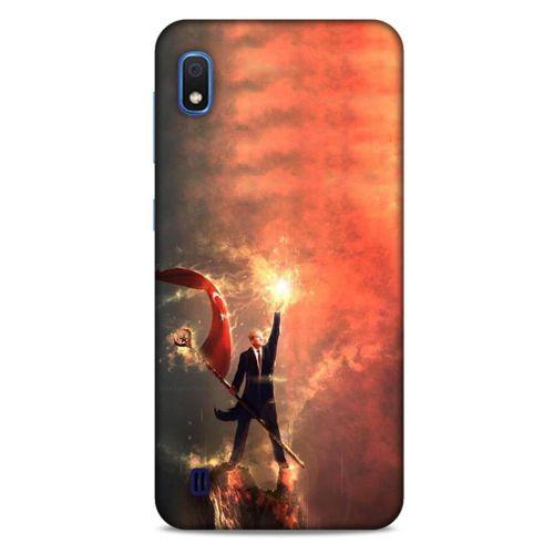 Samsung Galaxy A10 Kılıf Atatürk (44) Tough Armor Kılıf Alev Kırmızı