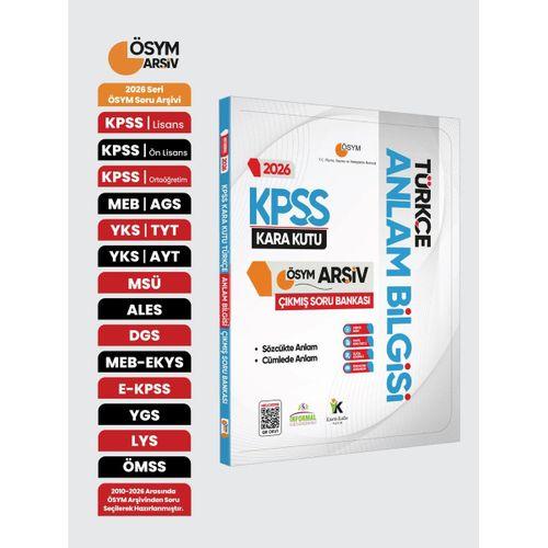 2026 KPSS Türkçenin Kara Kutusu ANLAM BİLGİSİ (Sözcük-Cümle) ÖSYM Çıkmış Çözümlü Soru Bankası