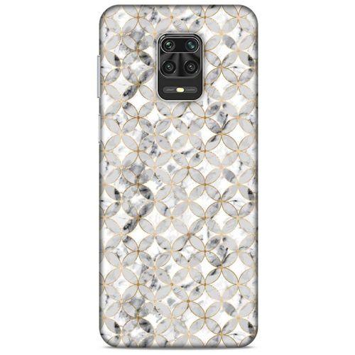 Mermer Desenli (37) Tema Silicone Cover Gümüş Gri Xiaomi Redmi Note 9 Pro Kılıf