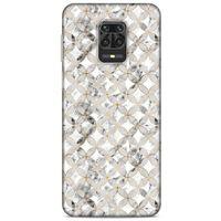 Mermer Desenli (37) Tema Silicone Cover Gümüş Gri Xiaomi Redmi Note 9 Pro Kılıf