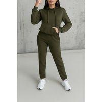 Kadın Uzun Kollu Kapşonlu Bağcıklı üç Iplik Bluz Ve Pantolon Ikili Takım