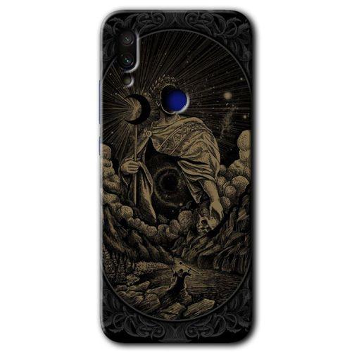 Xiaomi Redmi Note 7 Kılıf HD Desen Baskılı Arka Kapak+Temperli Cam - Kıyamet