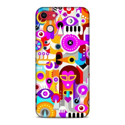 Lopard Apple iPhone SE 2020 Uyumlu Kılıf Soyut Sanat (20) Desenli Koruyucu Kılıf
