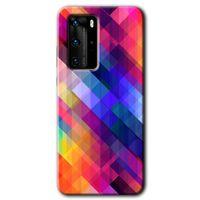 Huawei P40 Pro Kılıf HD Desen Baskılı Arka Kapak - Multi Oblique