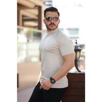 Erkek Yarım Balıkçı Yaka Kısa Kollu Tişört