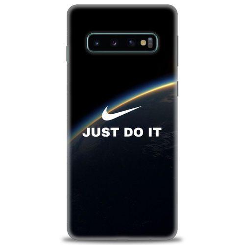 Samsung Galaxy S10 Kılıf HD Baskılı Kılıf - Nike Dünya + Tam Ekran Koruyucu