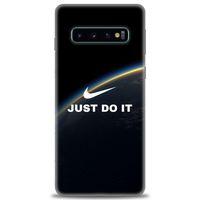 Samsung Galaxy S10 Kılıf HD Baskılı Kılıf - Nike Dünya + Tam Ekran Koruyucu