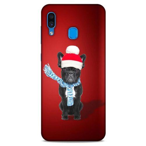 Samsung Galaxy A30 Kılıf Köpek Kıyafetleri (23) Ultra Koruma Kılıfı French Bulldog Bere