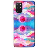Samsung Galaxy S20 Plus Kılıf Pastel Renkler (20) Koruyucu Kılıf Fuşya Mavi