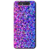 MRCİLETİSİM MRCİLETİSİM Samsung Galaxy A80 Kılıf HD Desen Baskılı Arka Kapak + Temperli Cam - Pixel Mozaik