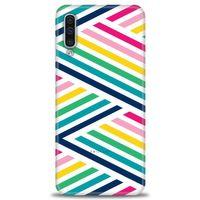 Samsung Galaxy A30S Kılıf HD Baskılı Kılıf - Renkli Çubuklar + Tam Ekran Koruyucu