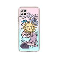 Huawei P40 Lite Güneş & Ay Desenli Premium Şeffaf Silikon Kılıf