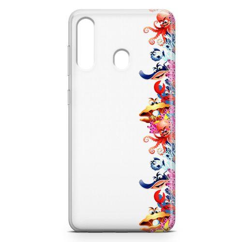 Samsung Galaxy A20s Kılıf Ahtapot Nemo Mercan Arka Kapak Koruma Desenli Full Koruyucu