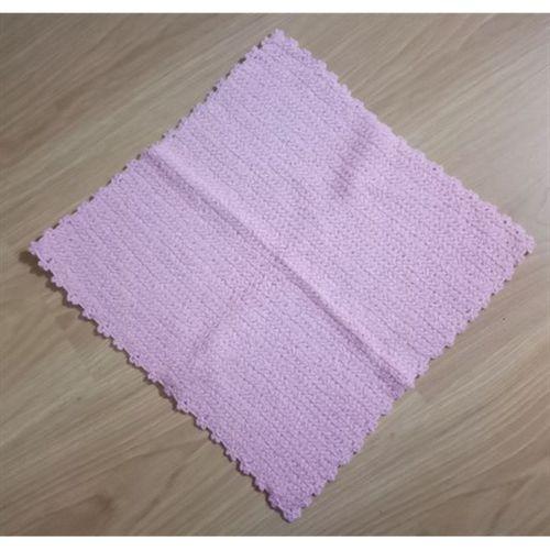 El İşi Pamuklu Banyo Lifi,El Örgüsü Lila  Duş Lifi 33X34Cm