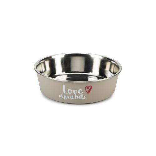 Beeztees Köpek Mama Su Kabı, Paslanmaz Çelik, Gri, 21cm, 1500ml