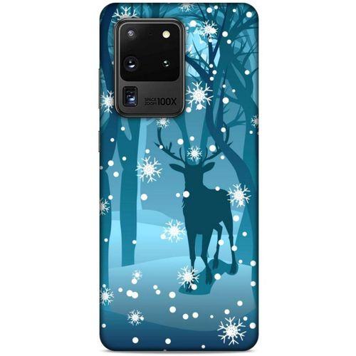Samsung Galaxy S20 Ultra Kılıf Snowix (28) Arka Kapak Mavi Koyu