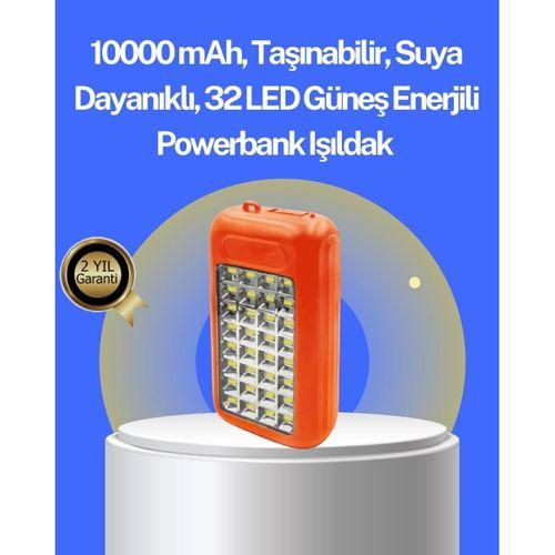 Suya Dayanıklı Güneş Paneli Destekli Powerbank Ve Işıldak