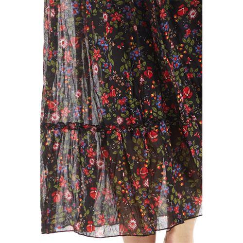 Şile Bezi Siyah Tomurcuk Vual Uzun Etek