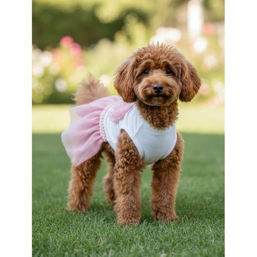 Rosie Pink Tütü Köpek Kıyafeti | PembeTütülü Elbise | Küçük Irk Köpekler İçin