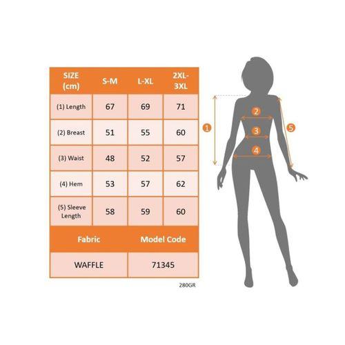 Kadın Uzun Kollu V Yakalı Waffle Bluz