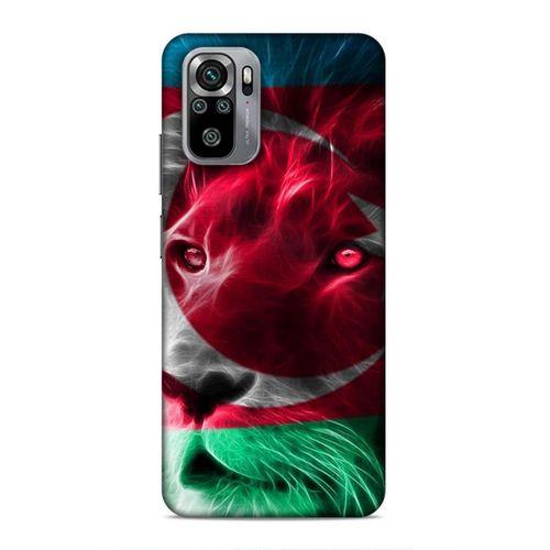 Xiaomi Redmi Note 10 Uyumlu Kılıf Azarbaijan (23) Ultra Koruma Kılıfı Aslan Bayrak