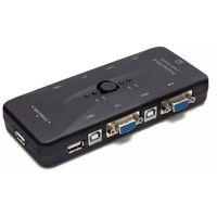 Hadron Hd230 Vga Usb Kvm Switch 4giriş 1çıkış Siyah 4 Farkı Bilgisayarı Tek Ekrana Bağlar
