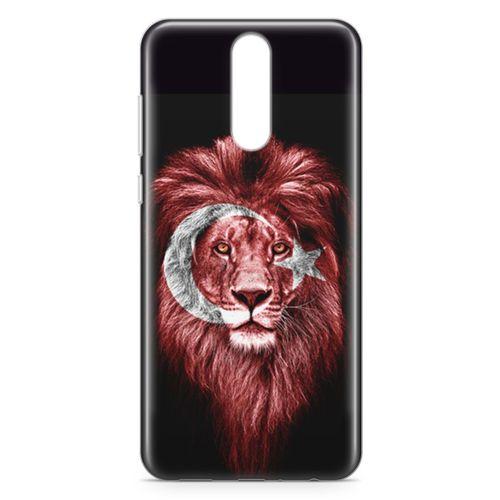 Huawei Mate 10 Lite Kılıf Aslan Türk Arka Kapak Koruma Desenli Full Koruyucu