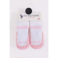 U.S. Polo Assn Çarık Çorap USB2800 Beyaz-Pembe