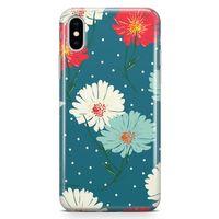Apple iPhone XS Kılıf Karlı Çiçekler Arka Kapak Koruma Desenli Full Koruyucu