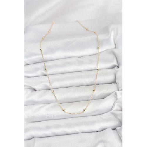 CM 14K Gold Renk Minik Top Zincirli Kadın Kolye