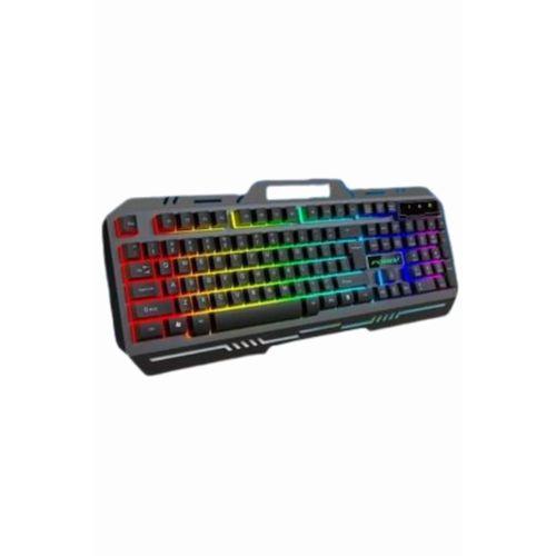 Işıklı  Q Klavye Mouse Seti Siyah   Klavye