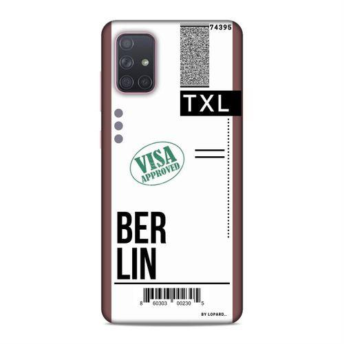 Samsung Galaxy A71 Kılıf Uçak Bileti Berlin Arka Kapak Koruma Desenli Full Koruyucu