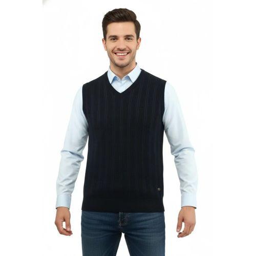 Erkek V Yaka Süveter Çelik Örgü Regular Kalıp 5209H BGL-ST04843