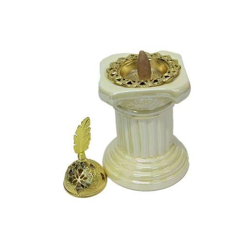 Buhurdanlık Seramik Altın Kapak Dekorlu