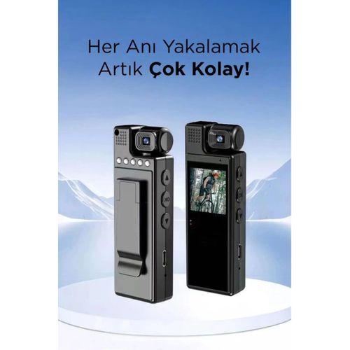 4k 180 Derece Vücut Kamerası Wifi Gece Görüşlü Aksiyon Kamerası