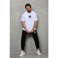 Unisex Kapşonlu Oversize T-Shirt Takım - Beyaz