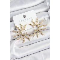 Pirinç Güneş Model Gold Renk Kadın Küpe
