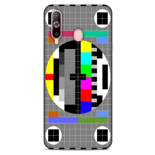 Retro (24) Desen Darbe Emici Kılıf Renkli Samsung Galaxy A60 Kılıf