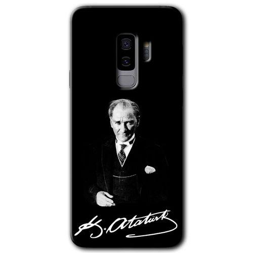 Samsung Galaxy S9 Plus HD Baskılı Kılıf + 9D Tam Ekran Koruyucu - Atatürk İmza