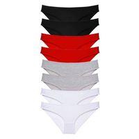 8 Adet Süper Eko Set Likralı Kadın Slip Külot Siyah Kırmızı Gri Beyaz