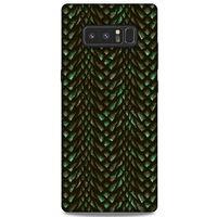 Samsung Galaxy Note 8 Kılıf Dragons (3) Kapak Ejderha Cilt Yeşil