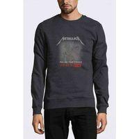 Metallica Baskılı Füme Antrasit Erkek Sweatshirt