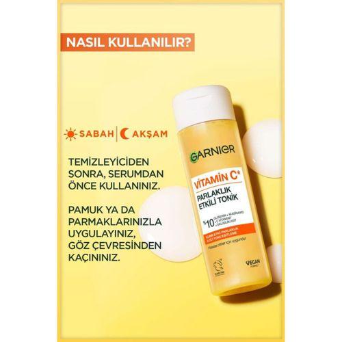 Vitamin C Parlaklık Etkili Canlandırıcı Tonik Gliserin, Niasinamid, Salisilik Asit 120 ML