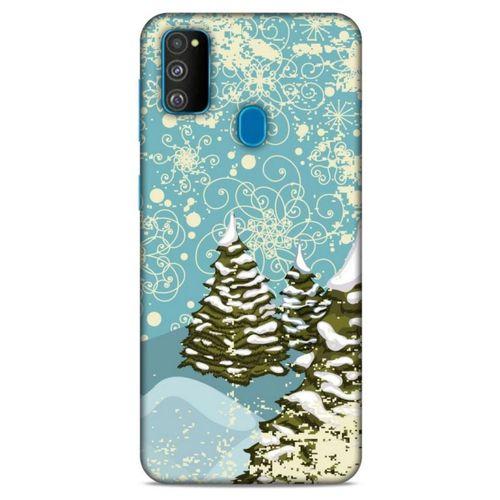 Samsung Galaxy M30s Kılıf Snowix (29) Arka Koruma Kılıfı Yeşil Krem