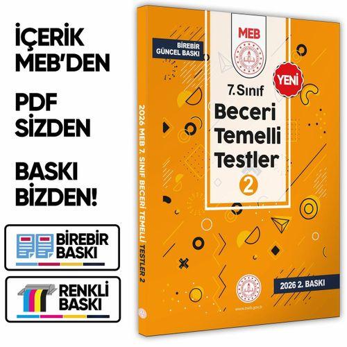 2026 7 Sınıf MEB Beceri Temelli Testler 2 Kitap Örnek Soru Bankası BASKI ÜCRETİ